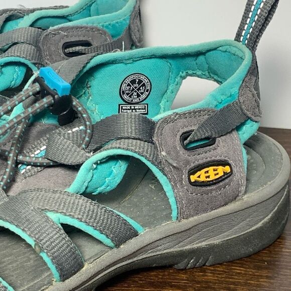 Keen Women's Whisper Closed Toe Sandal Black/Steel Grey Size 7 - Picture 3 of 8